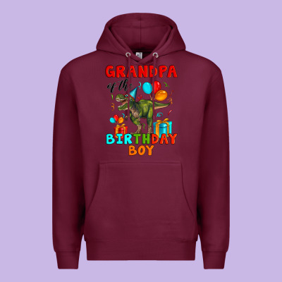 Grandpa Of The Birthday Boy T Rex Premium Hoodie Designed By Artiststas
