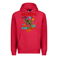 Cardinal grandpa of the birthday boy t rex Premium Hoodie - Artiststas