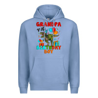 Colony Blue grandpa of the birthday boy t rex Premium Hoodie - Artiststas