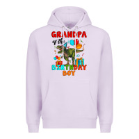 Lilac grandpa of the birthday boy t rex Premium Hoodie - Artiststas