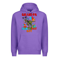 Purple grandpa of the birthday boy t rex Premium Hoodie - Artiststas