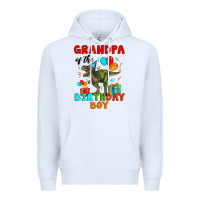 White grandpa of the birthday boy t rex Premium Hoodie - Artiststas