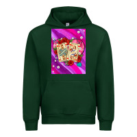 Forest Green playing cards with pearls and glitter air Urban Hoodie - AdoDesignShop