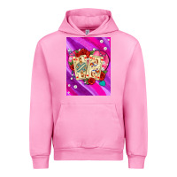 Fuchsia Pink playing cards with pearls and glitter air Urban Hoodie - AdoDesignShop