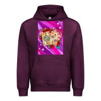 Mauve Wine playing cards with pearls and glitter air Urban Hoodie - AdoDesignShop