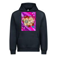 Navy playing cards with pearls and glitter air Urban Hoodie - AdoDesignShop