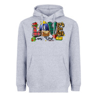 Heather Grey love came down luke 2 11 Heavyweight Hoodie - Zillion Design Studio