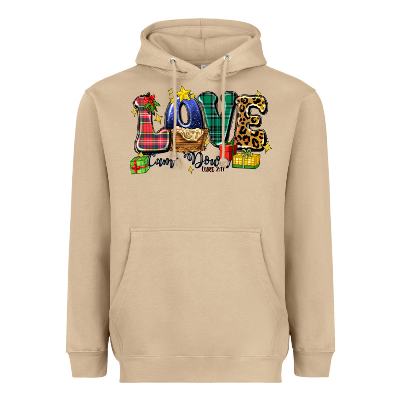 Love Came Down Luke 2 11 Heavyweight Hoodie by Zillion Design Studio | Teevron