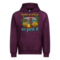 Mauve Wine home is where we park it Urban Hoodie - Artiststas