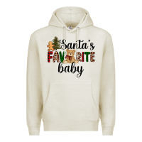 Oatmeal Heather santa's favorite baby Premium Hoodie - AdoDesignShop