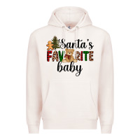 Pale Pink santa's favorite baby Premium Hoodie - AdoDesignShop