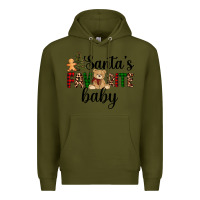 Army Green santa's favorite baby Premium Hoodie - AdoDesignShop