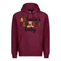Burgundy santa's favorite baby Premium Hoodie - AdoDesignShop
