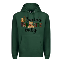 Sports Green santa's favorite baby Premium Hoodie - AdoDesignShop