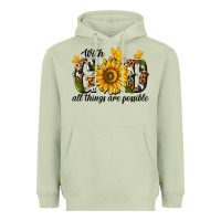 Matcha with god all things are possible Heavyweight Hoodie - texasbilliewilder