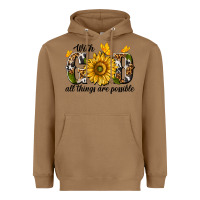 Toasted Coconut with god all things are possible Heavyweight Hoodie - texasbilliewilder