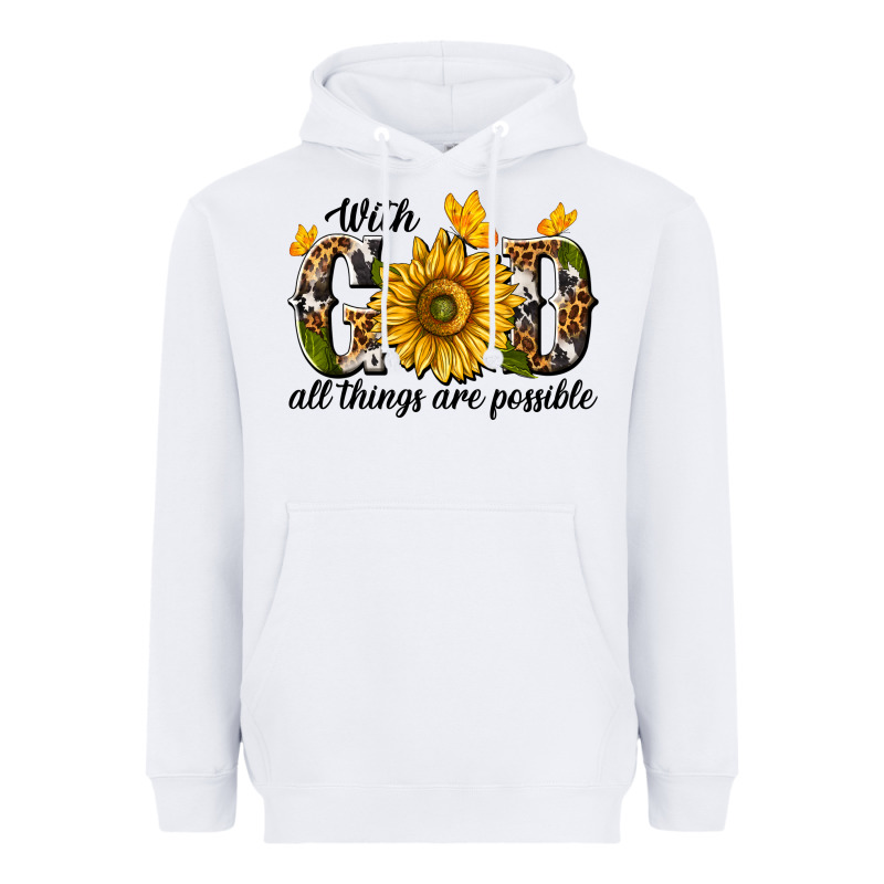 With God All Things Are Possible Heavyweight Hoodie by texasbilliewilder | Teevron