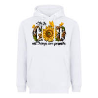 White with god all things are possible Heavyweight Hoodie - texasbilliewilder