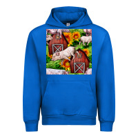 Cobalt Mama And Baby Pig Urban Hoodie - BundleAndBundleShop