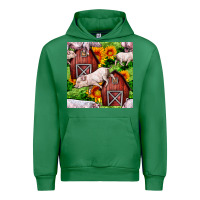 Emerald Mama And Baby Pig Urban Hoodie - BundleAndBundleShop