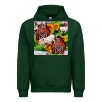Forest Green Mama And Baby Pig Urban Hoodie - BundleAndBundleShop