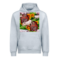 Heather Grey Mama And Baby Pig Urban Hoodie - BundleAndBundleShop