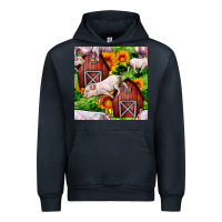 Navy Mama And Baby Pig Urban Hoodie - BundleAndBundleShop