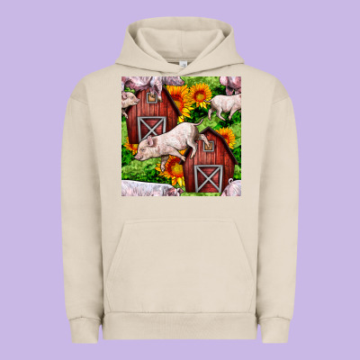 Mama And Baby Pig Urban Hoodie Designed By Bundleandbundleshop