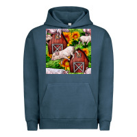Pigment Midnight Navy Mama And Baby Pig Urban Hoodie - BundleAndBundleShop