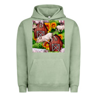 Pigment Oil Green Mama And Baby Pig Urban Hoodie - BundleAndBundleShop