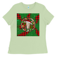Matcha Christmas bull skull Ladies Tee - BarkalooDesign