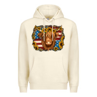 Sandshell 4th of july shaggy cow Premium Hoodie - Jasminsmagicworld