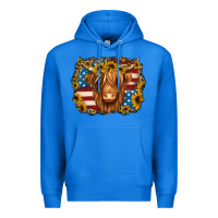 True Royal 4th of july shaggy cow Premium Hoodie - Jasminsmagicworld