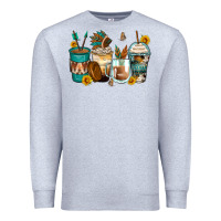 Heather Grey indian headdress coffee cups Premium Sweatshirt - Zillion Design Studio