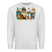 Oatmeal Heather indian headdress coffee cups Premium Sweatshirt - Zillion Design Studio