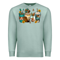 Seafoam indian headdress coffee cups Premium Sweatshirt - Zillion Design Studio