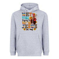 Heather Grey why yall trying to test the jesus in me Heavyweight Hoodie - texasbilliewilder