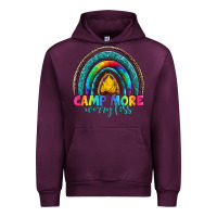 Mauve Wine camp more worry less Urban Hoodie - Artiststas