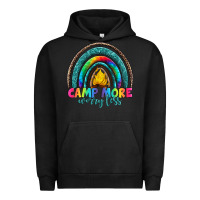 Pigment Black camp more worry less Urban Hoodie - Artiststas