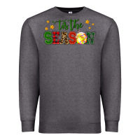 Charcoal Heather 'tis the season softball christmas Premium Sweatshirt - RanaPortraitStore