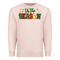 Pale Pink 'tis the season softball christmas Premium Sweatshirt - RanaPortraitStore