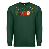 Sports Green 'tis the season softball christmas Premium Sweatshirt - RanaPortraitStore