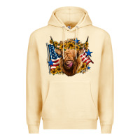 Pina Colada 4th of july shaggy cow leopard background Premium Hoodie - Jasminsmagicworld