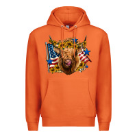 Carrot 4th of july shaggy cow leopard background Premium Hoodie - Jasminsmagicworld