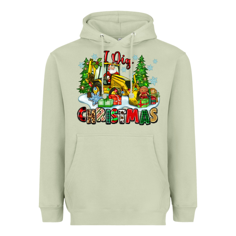 I Dig Christmas Heavyweight Hoodie by Zillion Design Studio | Teevron