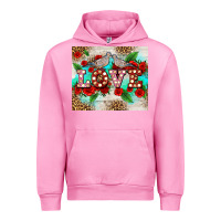Fuchsia Pink love birds and love with ross Urban Hoodie - AdoDesignShop