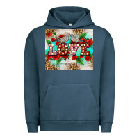 Pigment Midnight Navy love birds and love with ross Urban Hoodie - AdoDesignShop