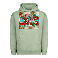 Pigment Oil Green love birds and love with ross Urban Hoodie - AdoDesignShop