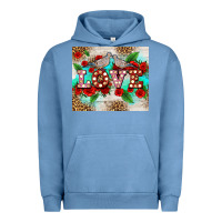 Pigment Pebble Blue love birds and love with ross Urban Hoodie - AdoDesignShop