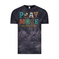 Cloud Black pray more worry less Vintage Tee - Artiststas